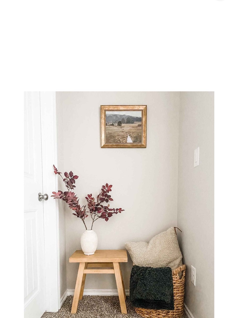 Framed Landscape Wall Art in Gold with Green and Brown Tones